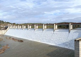 El embalse de Pedrógão, 23 kilómetros aguas abajo de Alqueva, ha empezado a aliviar para hacer hueco al caudal que va a soltar la gran presa en cuestión de horas.