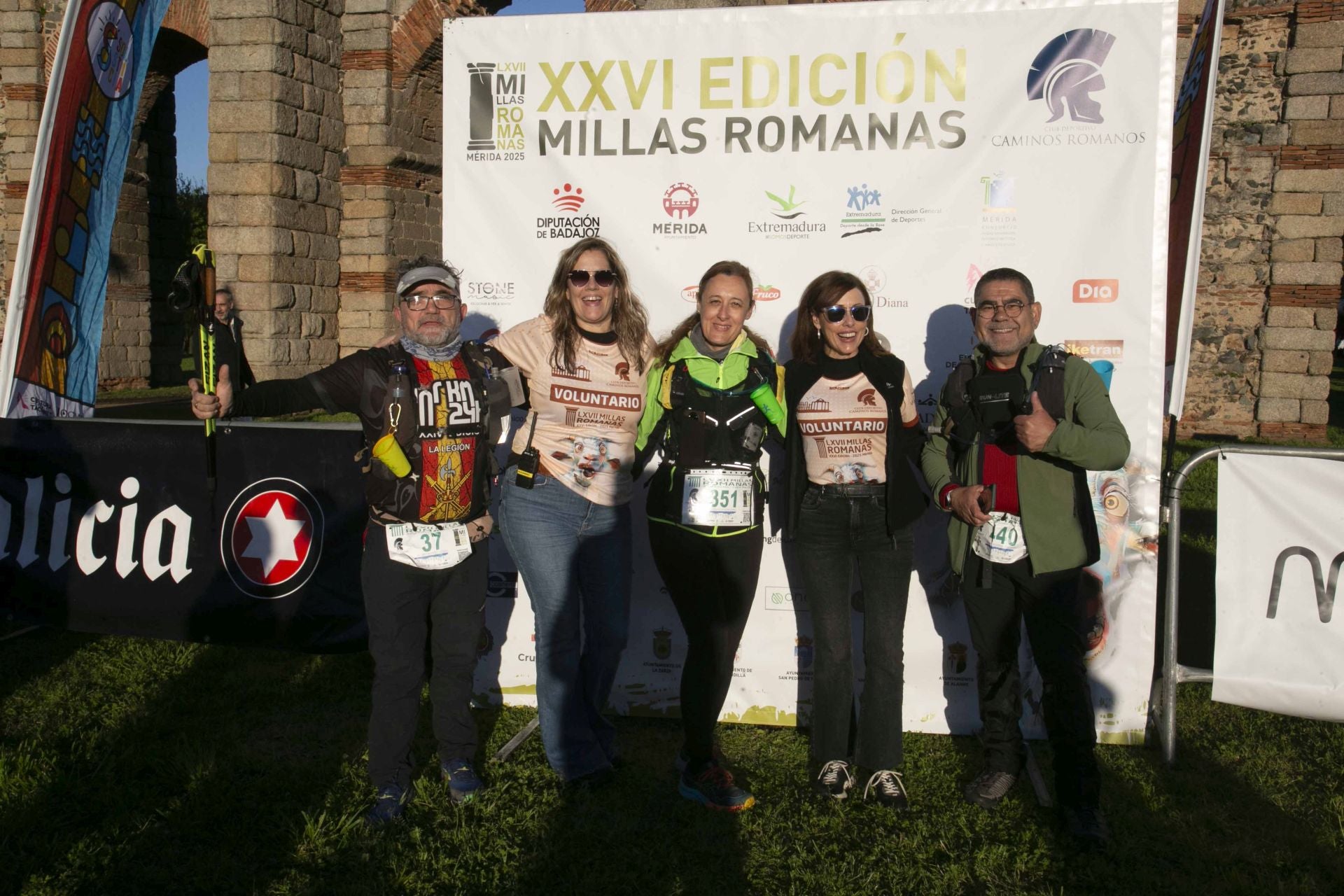 La salida de las Millas Romanas desde el acueducto de Los Milagros, en imágenes