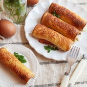 Rollitos rellenos de jamón york y queso