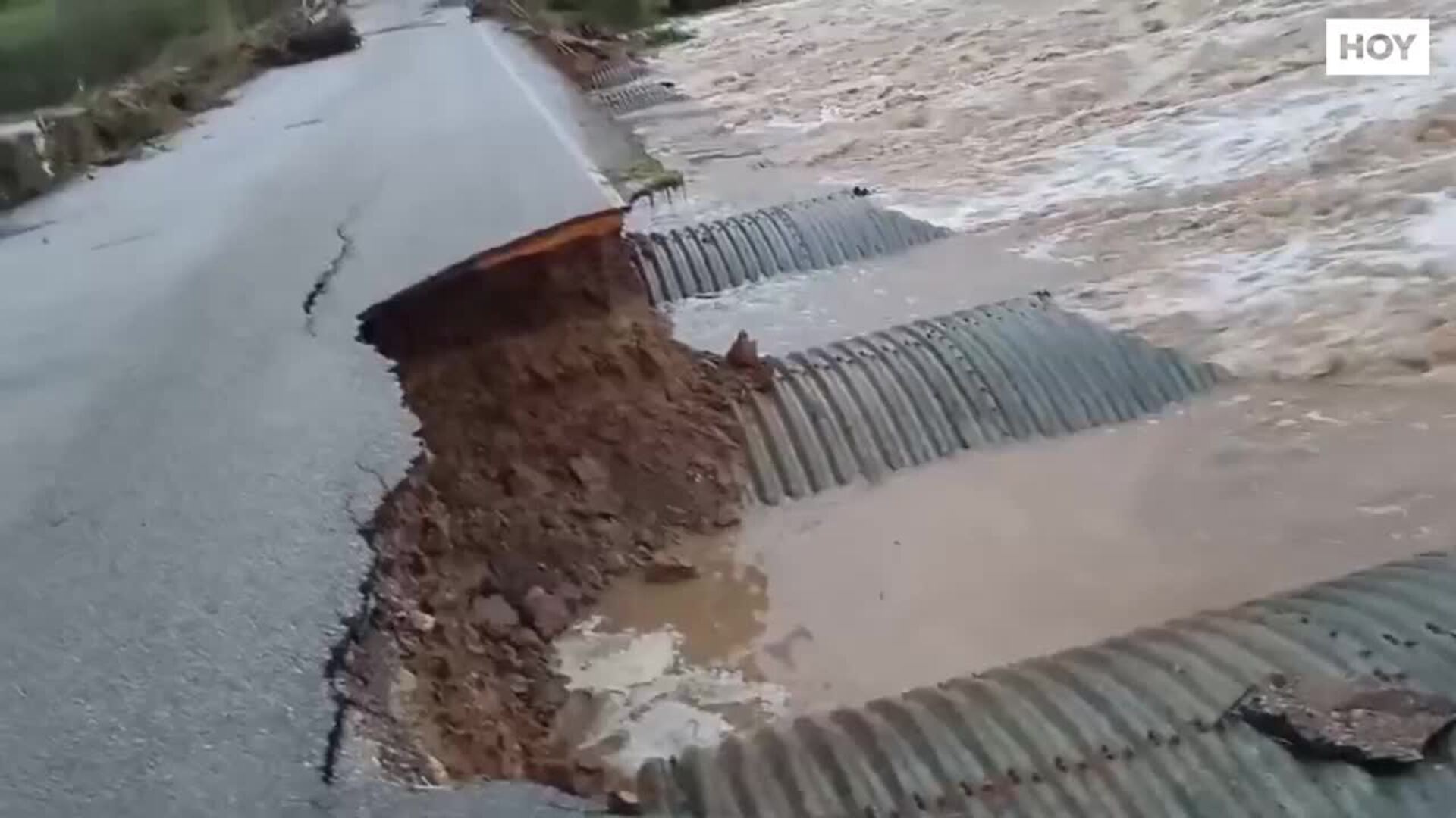 La borrasca Laurence desborda ríos y arroyos en Extremadura