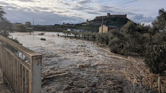 Vídeo | Inundaciones en Medellín por la crecida del río Guadiana y Ortiga