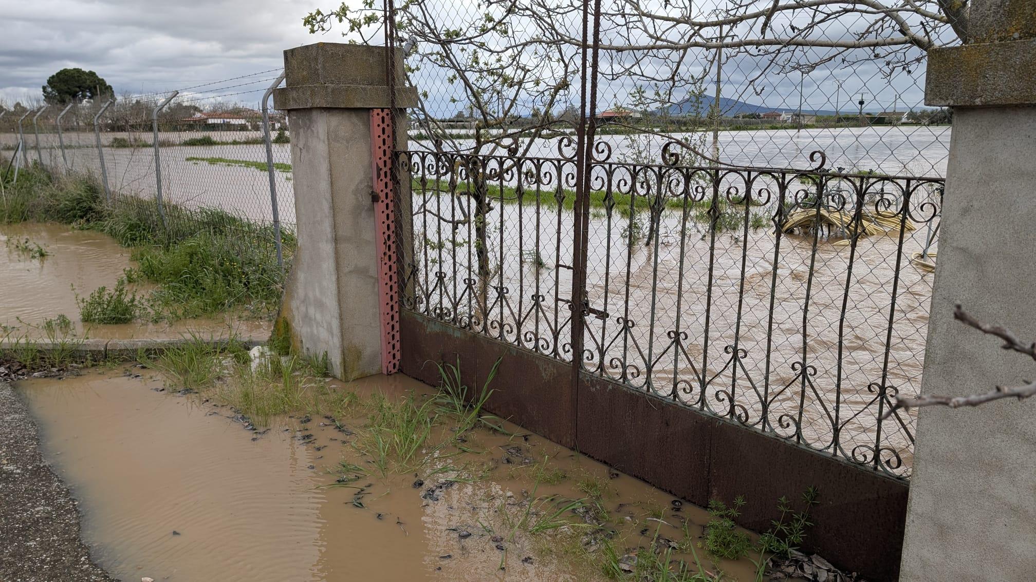 Caminos inundados y casas aisladas en Medellín por la crecida del río Ortiga