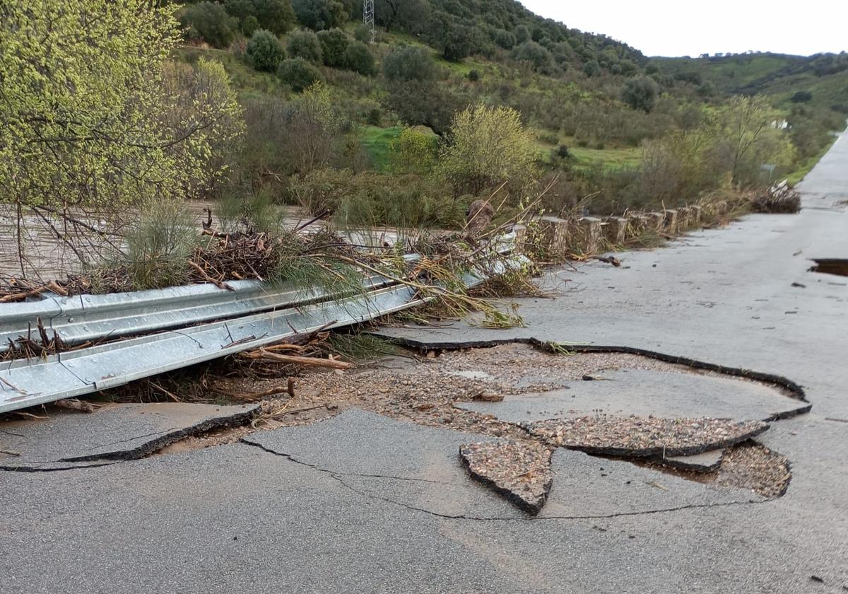 Fotos | Efectos de las crecidas de arroyos y ríos en Extremadura