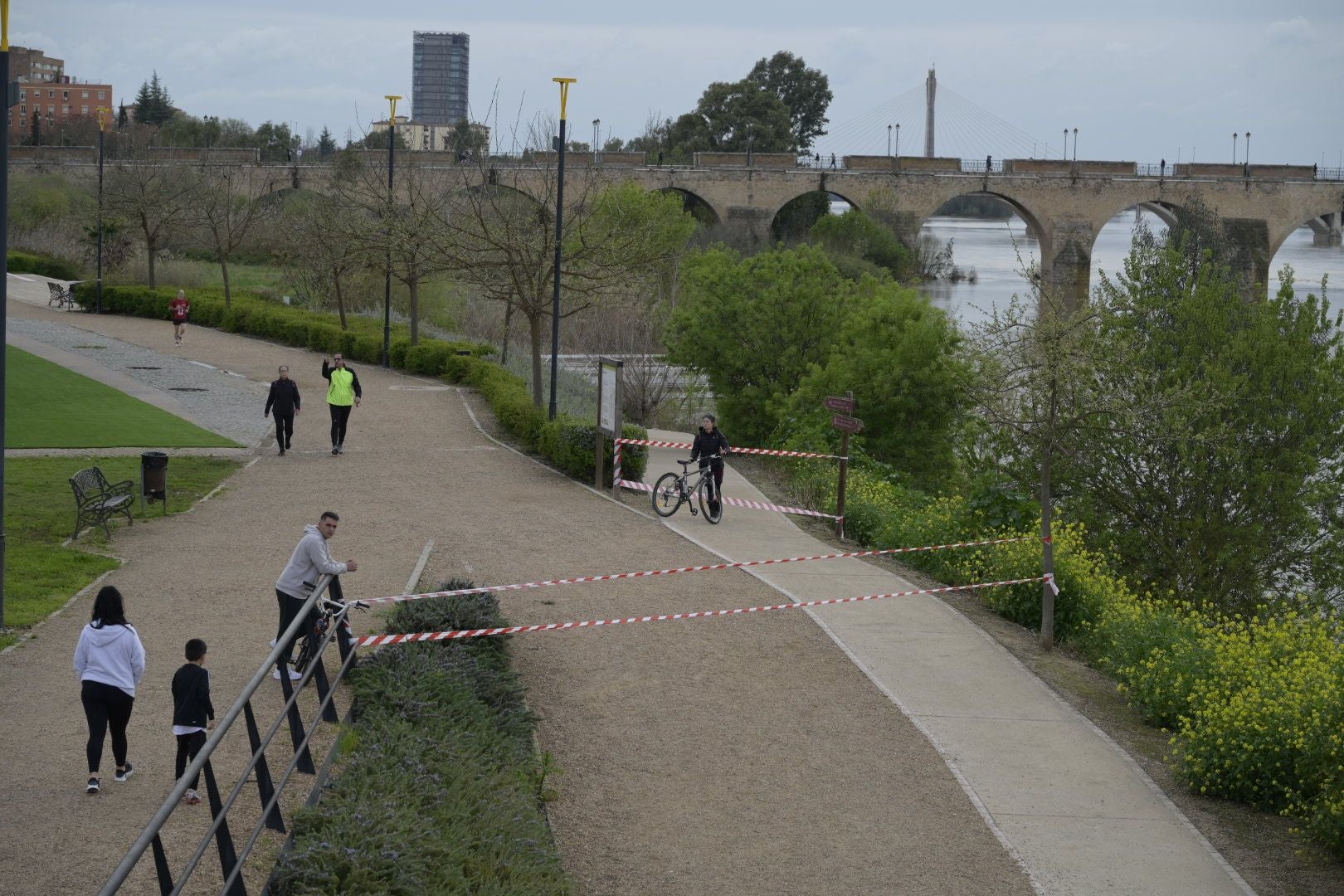 Así han quedado los parques de Extremadura tras la crecida del Guadiana