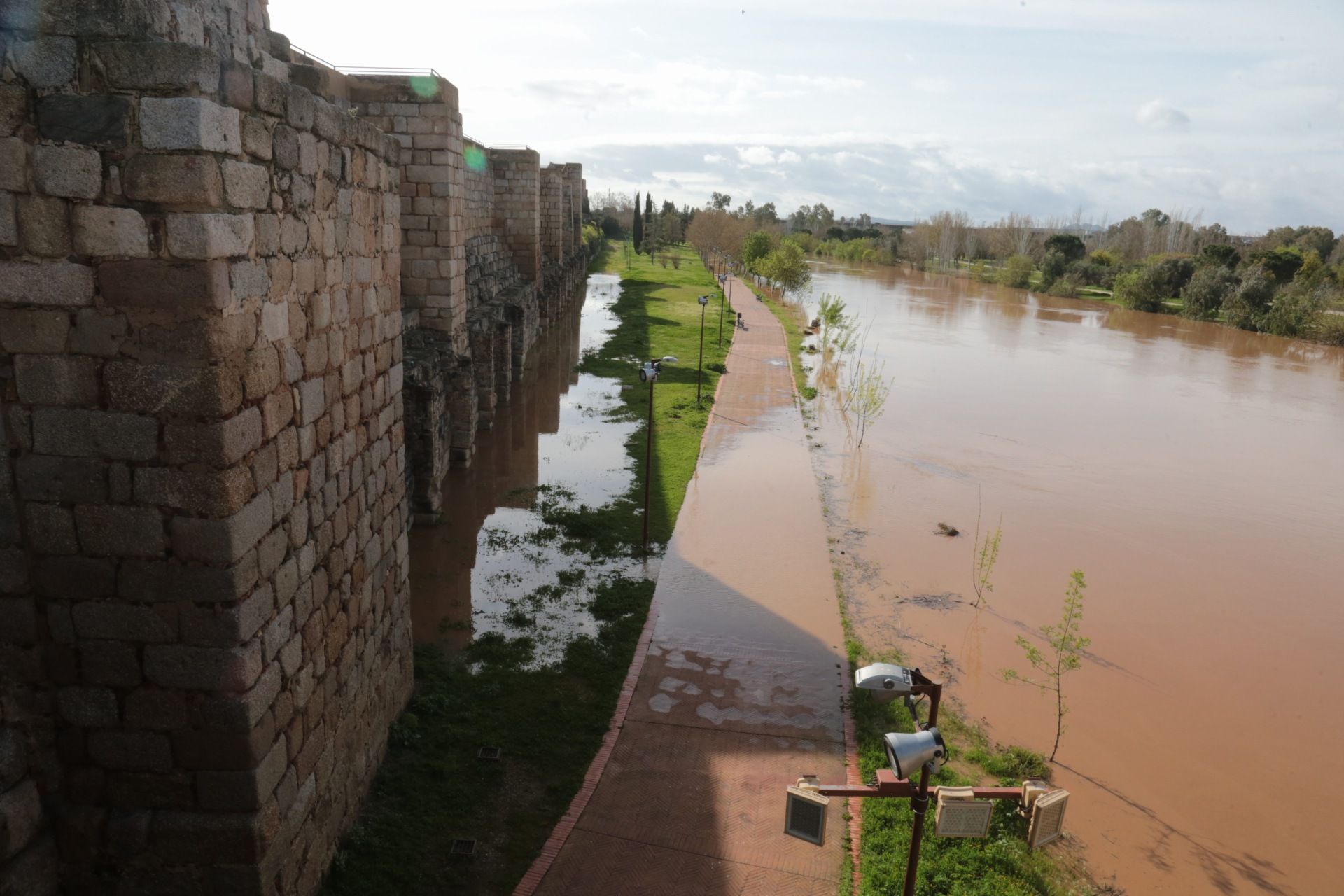 Así han quedado los parques de Extremadura tras la crecida del Guadiana