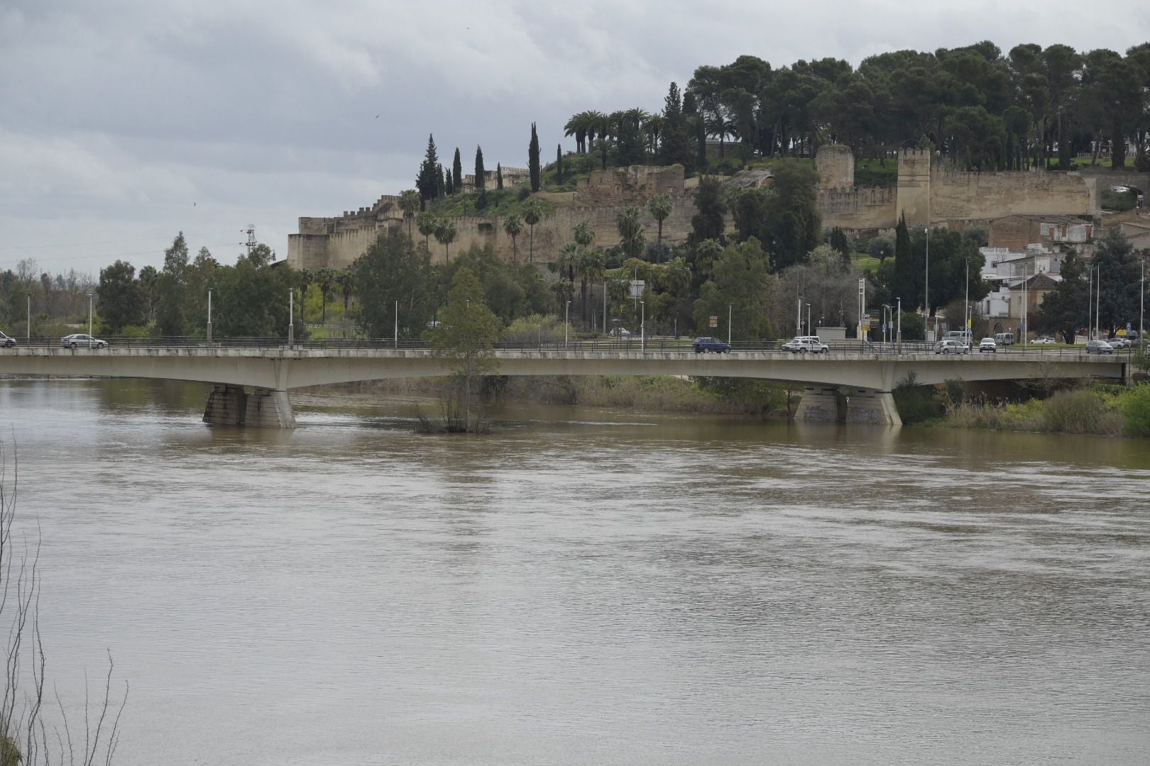 La crecida del Guadiana en Badajoz, en imágenes