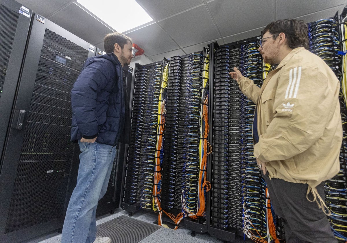 Supercomputador en la sede de Computaex, en Cáceres, esta semana.