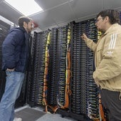 Supercomputador en la sede de Computaex, en Cáceres, esta semana.