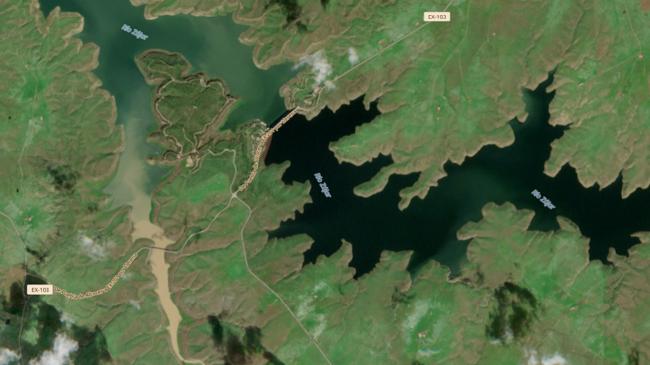 Imagen después - Cola del embalse de La Serena en estos momentos, mucho más ensanchada.