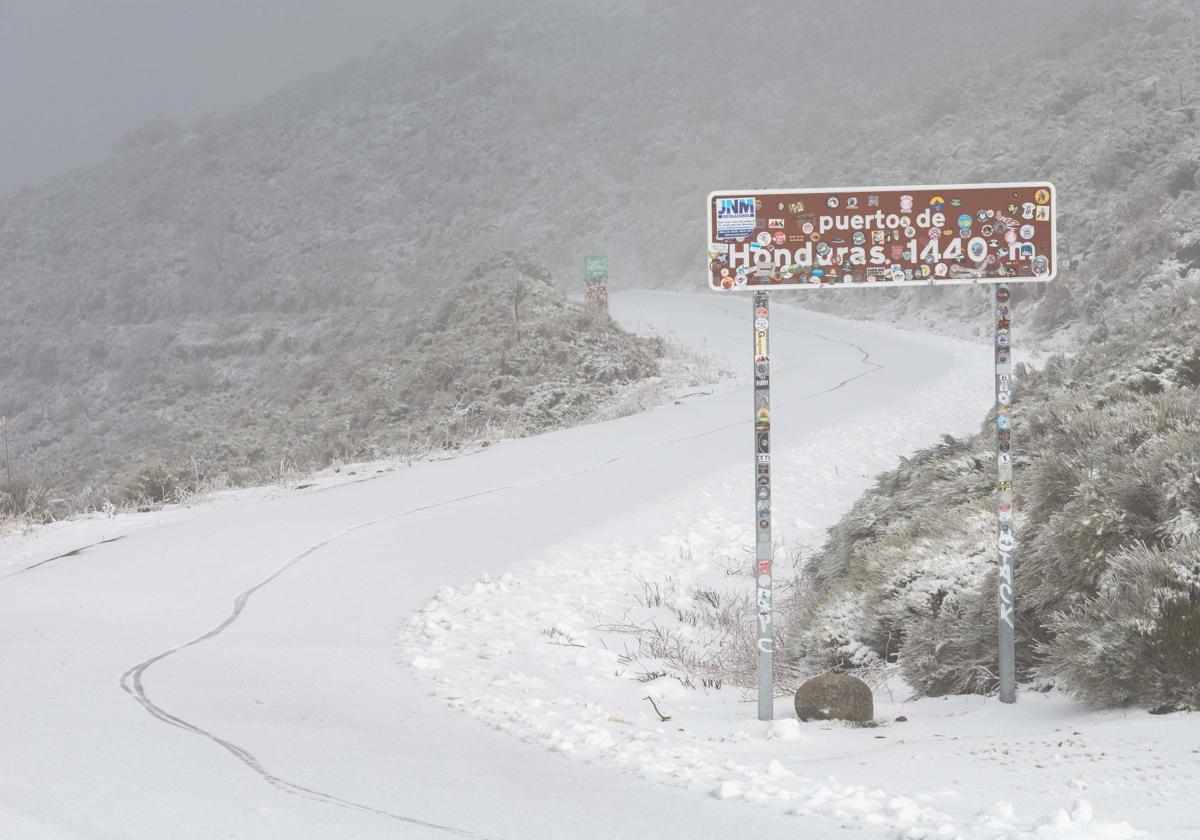 Nieve en el Puerto de Honduras.