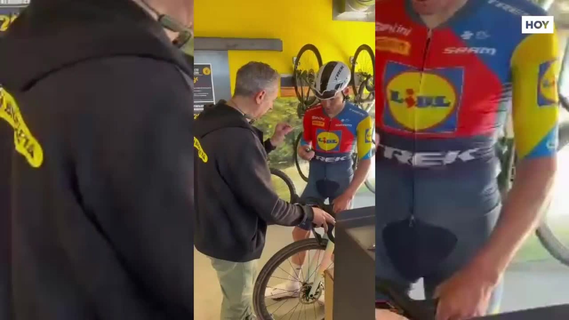 Aleix Espargaró llega a Badajoz para debutar como ciclista profesional