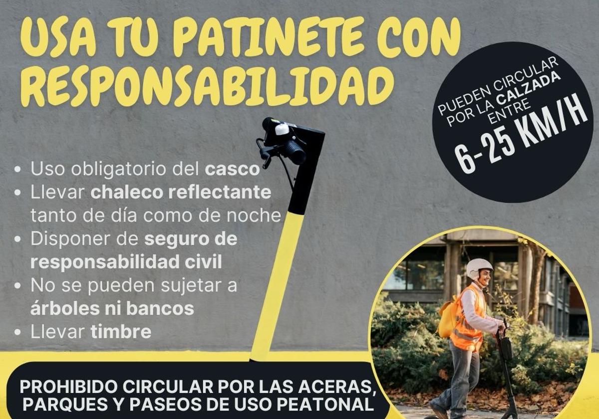 Plasencia lanza una campaña de seguridad vial para patinetes
