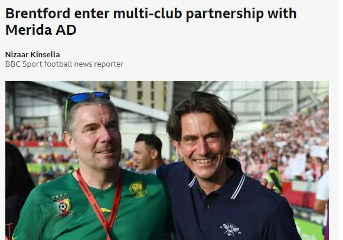 El Brentford compra el Mérida, según la BBC