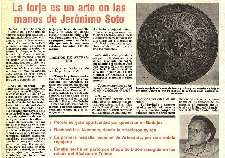 Reportaje y entrevista publicado con el autor el 20 de julio de 1976 en HOY.