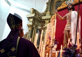 La nueva imagen de Jesús Resucitado el día que fue bendecida.