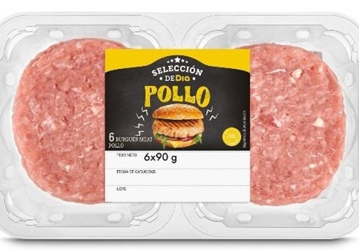Alerta por salmonela en hamburguesas de pollo de la marca DIA