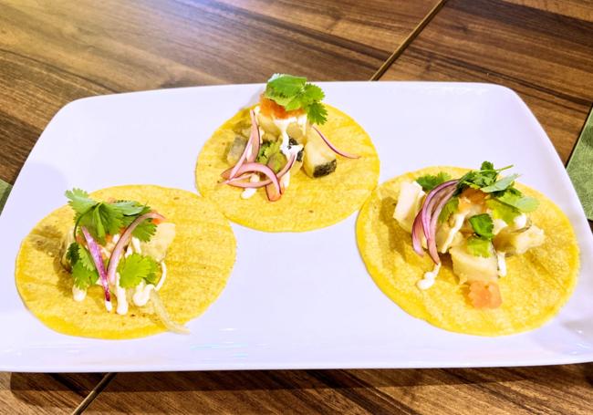 Tacos de bacalao.
