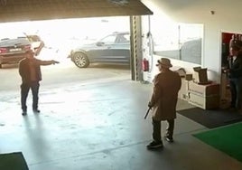 Imagen del vídeo de seguridad de la empresa.