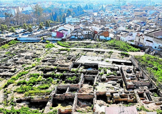 Vista de la zona del Campillo en el Casco Antiguo de Badajoz.