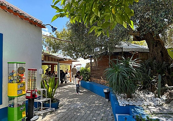 Terraza comedor del restaurante Quintal da Liga, en Alcácer do Sal.