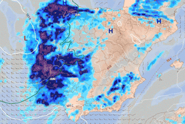Previsión de lluvia para los próximos días según el modelo ECMWF.
