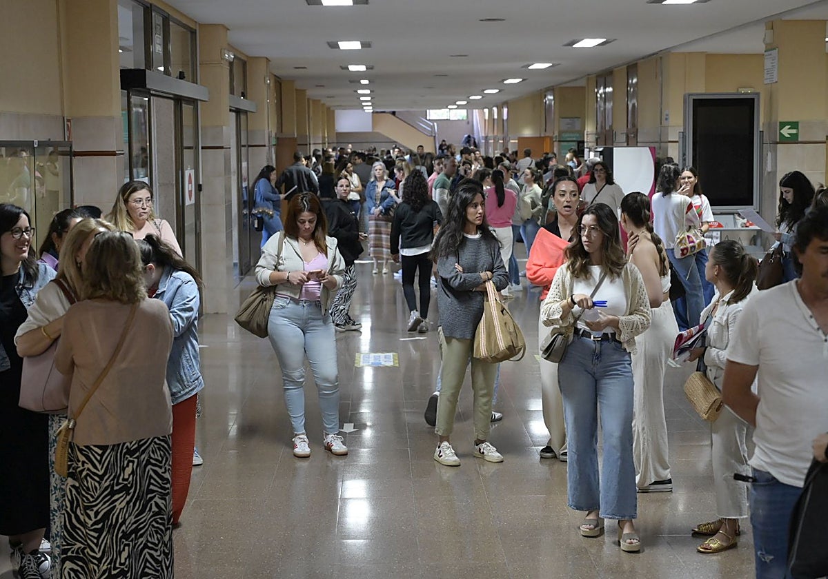Aspirantes a un empleo en Educación, en las oposiciones de Secundaria del año pasado.