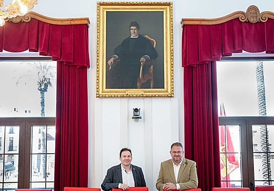 Cuadro de José María Calatrava expuesto en el ayuntamiento cedido por el Congreso.