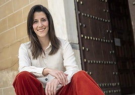 Silvia González, en el casco antiguo de Badajoz .