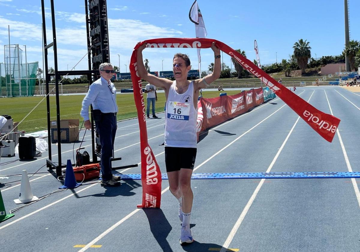 Carlos Gazapo tras proclamarse campeón de España de 100 km.