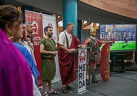 El alcalde de Mérida, Antonio Rodríguez Osuna, en la presentación de Emerita Lvdica.