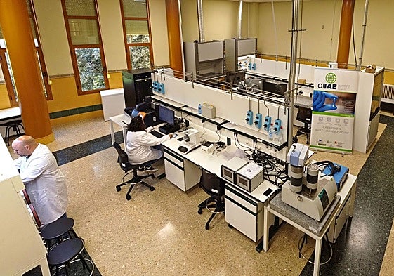 Laboratorios provisionales del CIIAE en la Escuela Politécnica de Cáceres.