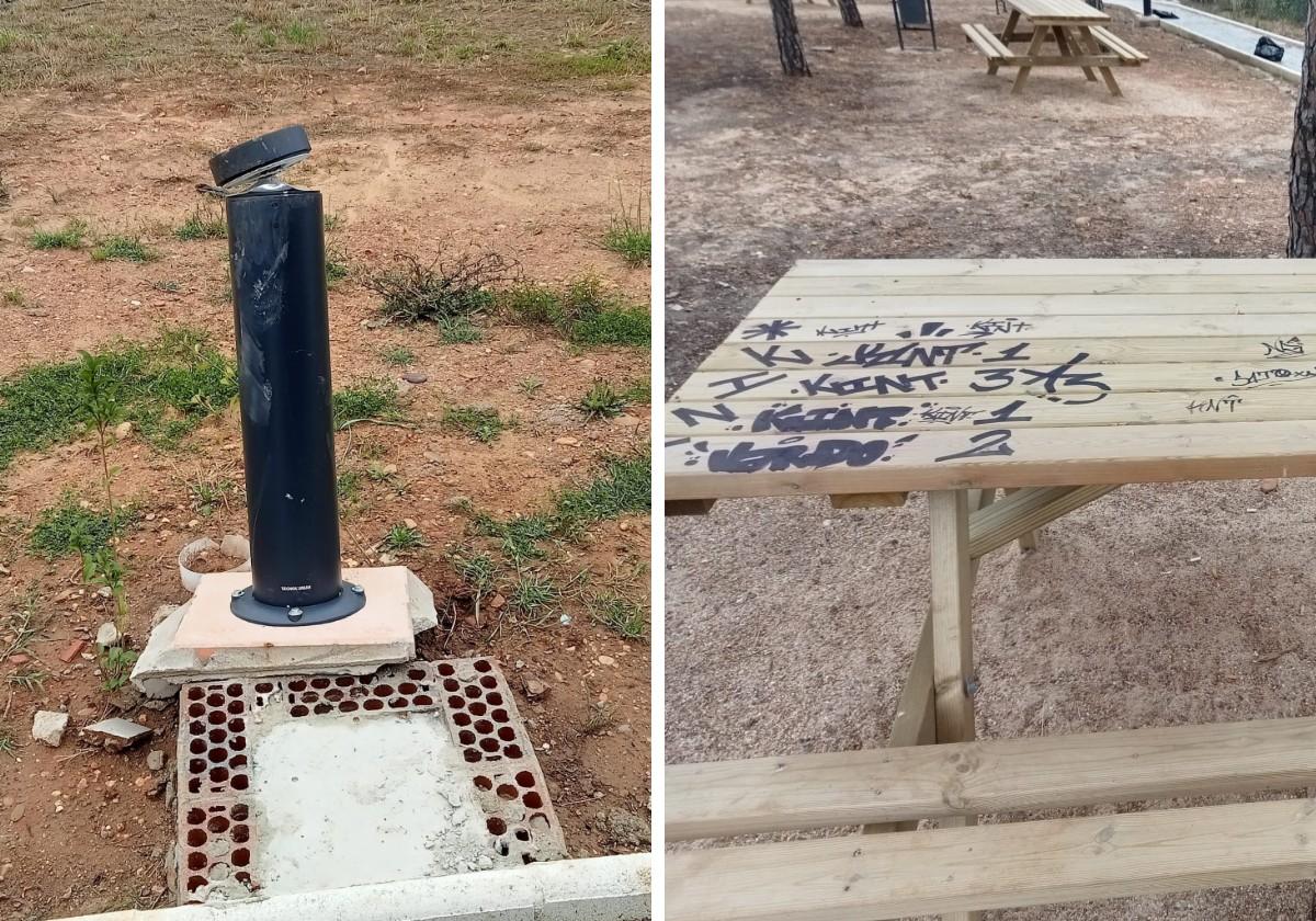 Vandalizado el nuevo parque de la Mujer de Guadajira