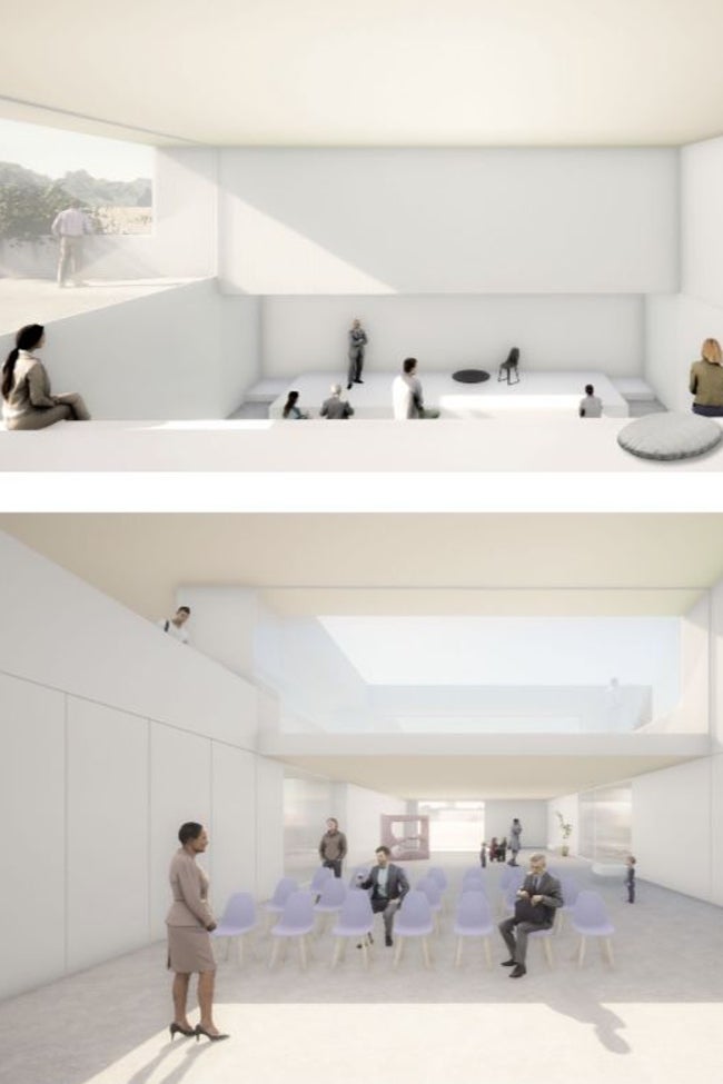 Dos recreaciones del interior incluidas en el proyecto.