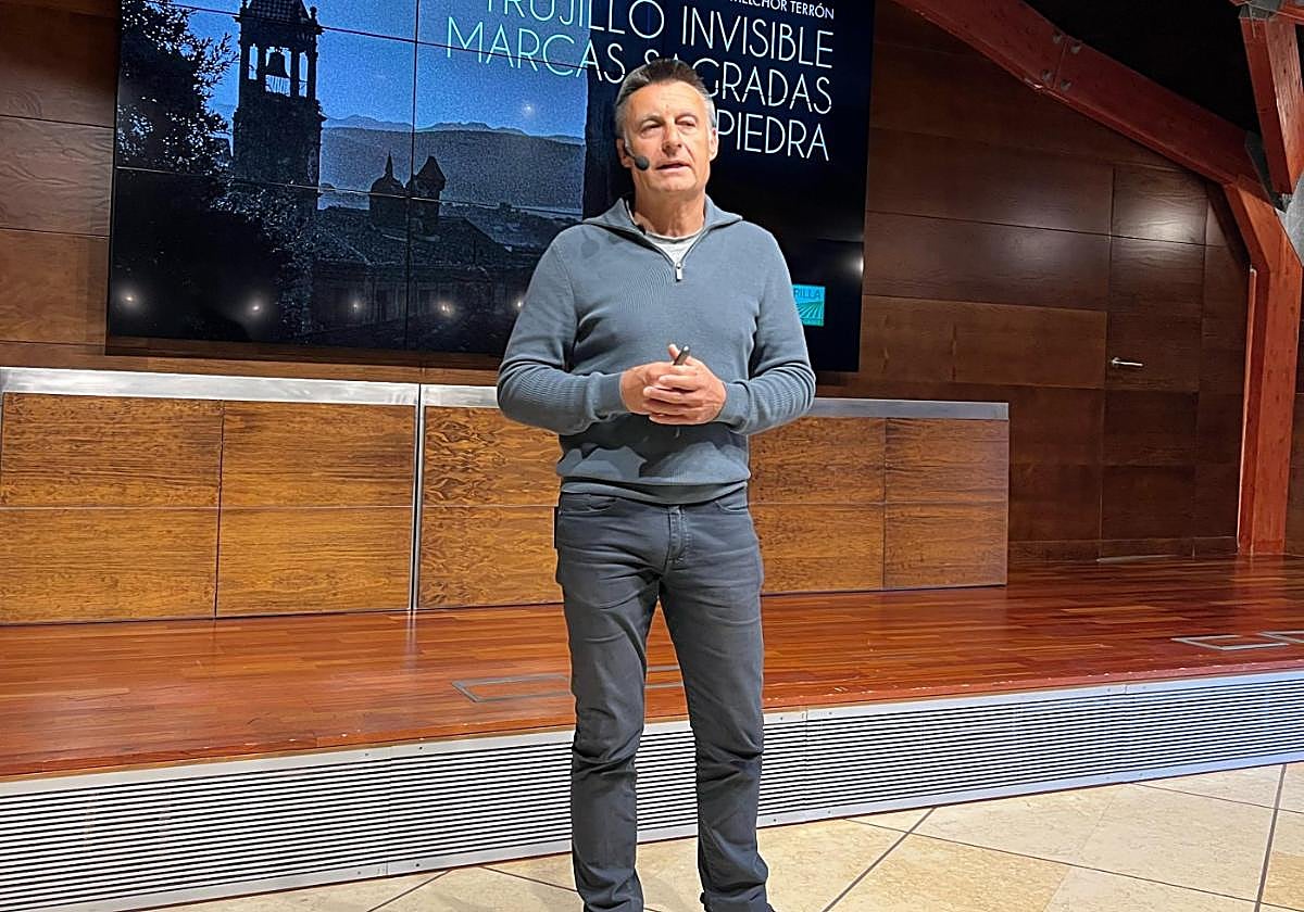 Agustín Melchor en la presentación, hace unos días.