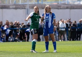 Alba (izquierda) en el duelo de vuelta de la semifinal del playoff ante el Alavés.