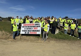 Regantes del sector XXI de la margen izquierda del Alagón se movilizan.