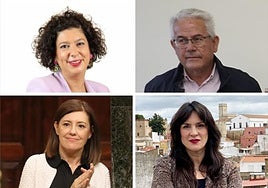 Silvia González, Anselmo Solana, Maribel García y Concha Baños.