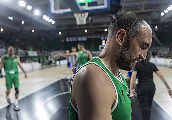Dani Rodríguez tras el duelo de la fase regular disputado ante el Ponferrada en el Multiusos.