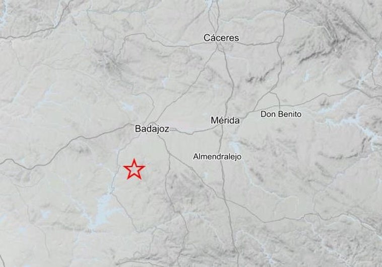 Registrado un temblor en Extremadura durante la pasada madrugada