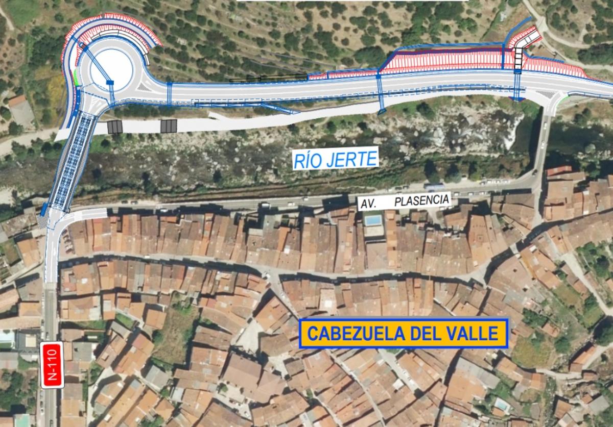 Cortan la N-110 a las 11.00 horas por una voladura para construir el nuevo puente sobre el río Jerte