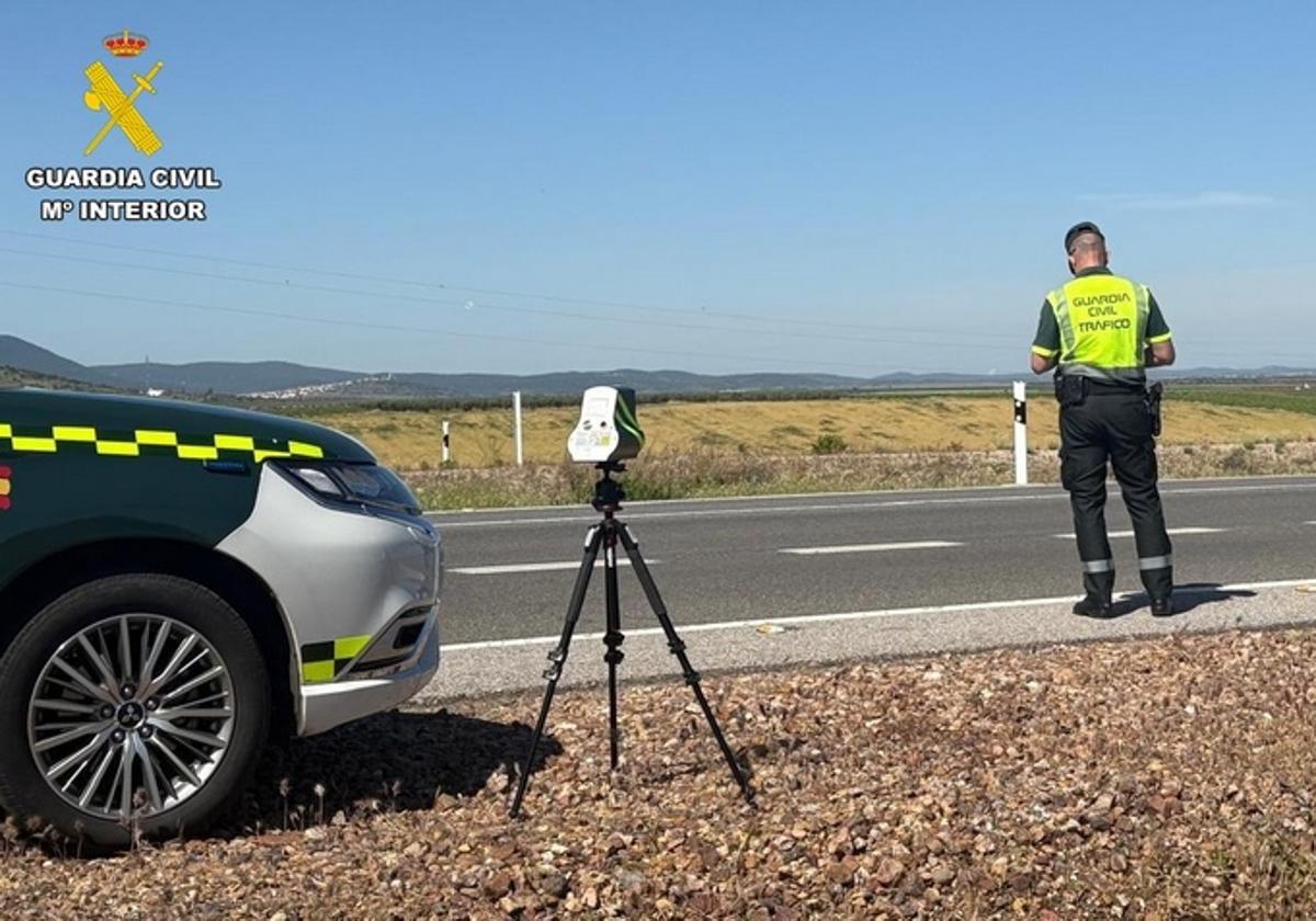 Cazado a 179 kilómetros por hora en la N-432 en Extremadura