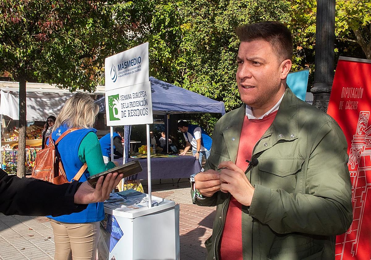 Javier Prieto durante una entrevista.