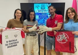 Fran García, organizador, junto a la concejala Isa Blanco y directivas de Afads.
