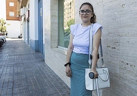 Marta Najarro ayer saliendo del médico.