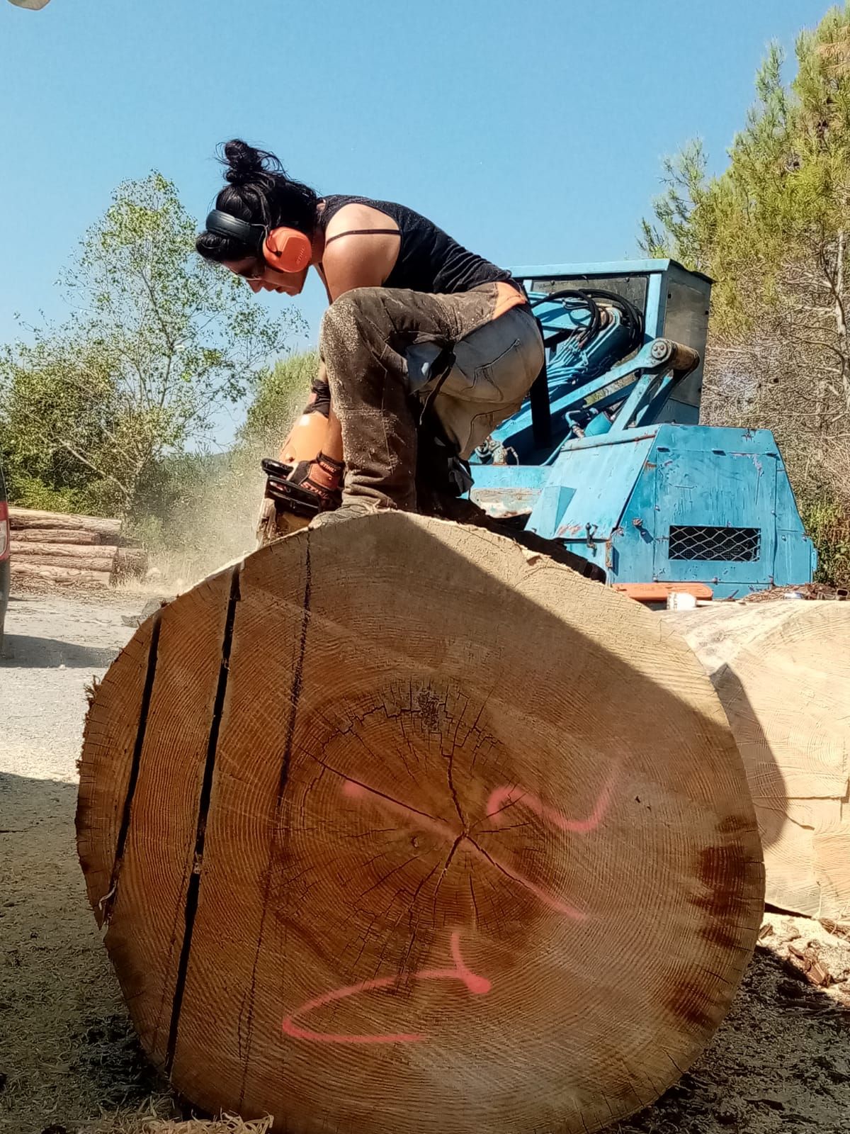 Fotos | Lupe Arévalo, campeona de talla con motosierra