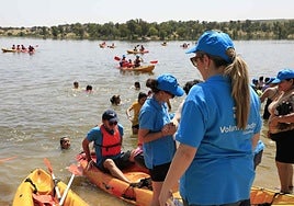 Participantes en la sesión de piragüismo de Proserpina.