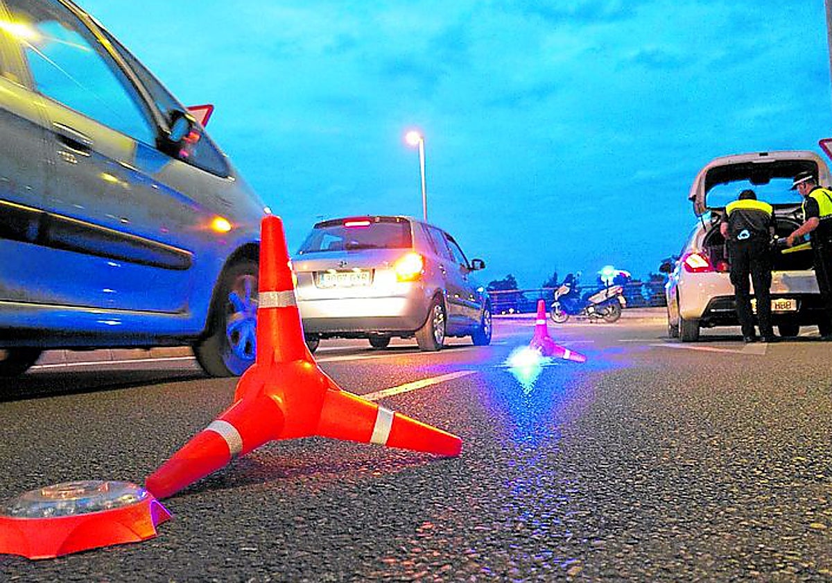 Control de la Policía Local de Badajoz.