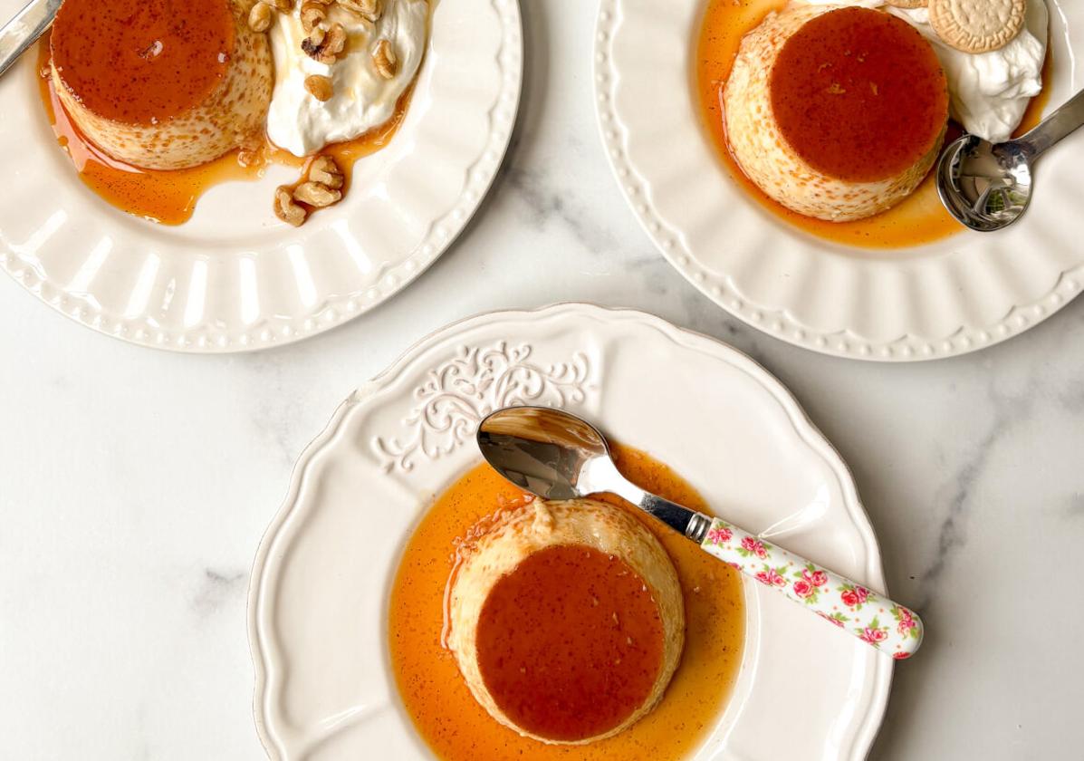 Flan de huevo con caramelo