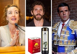 Los premiados en la gala Extremeños de HOY 2025: La neuróloga de Mérida Esther Cubo, el artista pacense Javier S. Medina, el diestro de Torrejoncillo Emilio de Justo, y el pimentón y aceite de La Chinata, ambos productos placentinos.