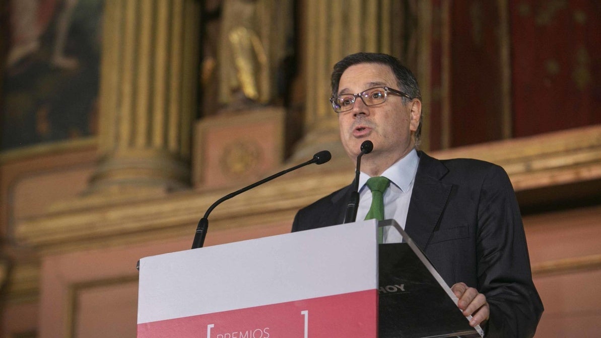 José Orantos, director de HOY, durante su discurso en la gala Extremeños de HOY en Plasencia.